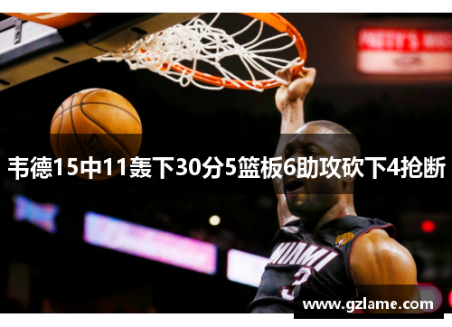 韦德15中11轰下30分5篮板6助攻砍下4抢断